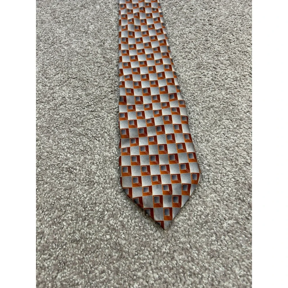 Pierre Cardin Necktie 2 Lot Mens OS Multi Good Silk Geometric Ornate Vintage